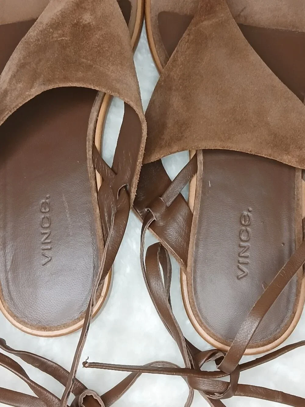 Vince Eastwood Suede Wrap Sandals Size EU 38/US 8 - Picture 7 of 12